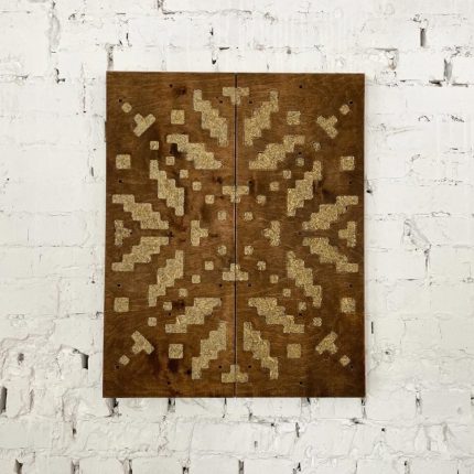 Акустична панель з коноплебетону Ethno Hemp 60x75 см, на стіні