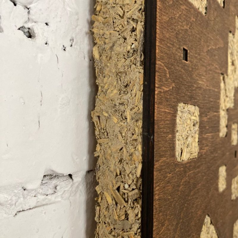 Акустична панель з коноплебетону Ethno Hemp 60x75 см, вид збоку