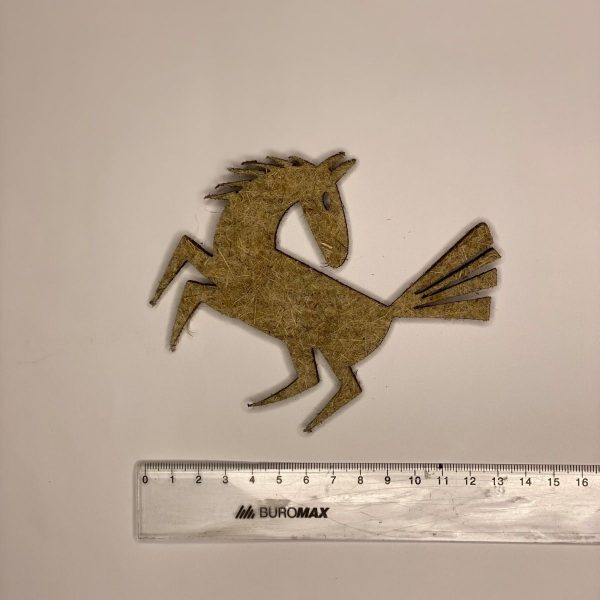 Кінь у Стрибку (новорічна конопляна прикраса) 120×100 мм, 2