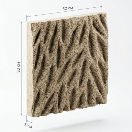 Конопляна 3D-панель для стін Hemp Wave