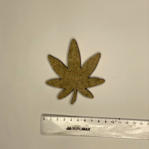 Листок Гострий (новорічна конопляна прикраса) 85×100 мм, 2