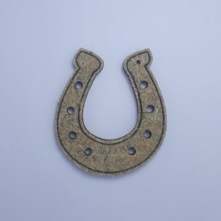 Підкова на щастя (новорічна конопляна прикраса) 75×90 мм