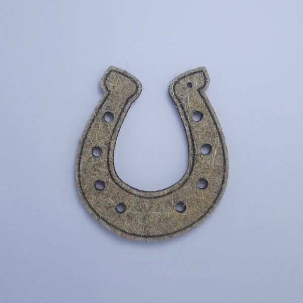 Підкова на щастя (новорічна конопляна прикраса) 75×90 мм