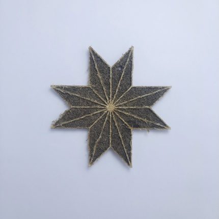 Різдвяна Зоря (новорічна конопляна прикраса) 90×90 мм