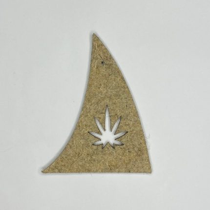 Ялинка Геометрична (новорічна конопляна прикраса) 100×130 мм, 1